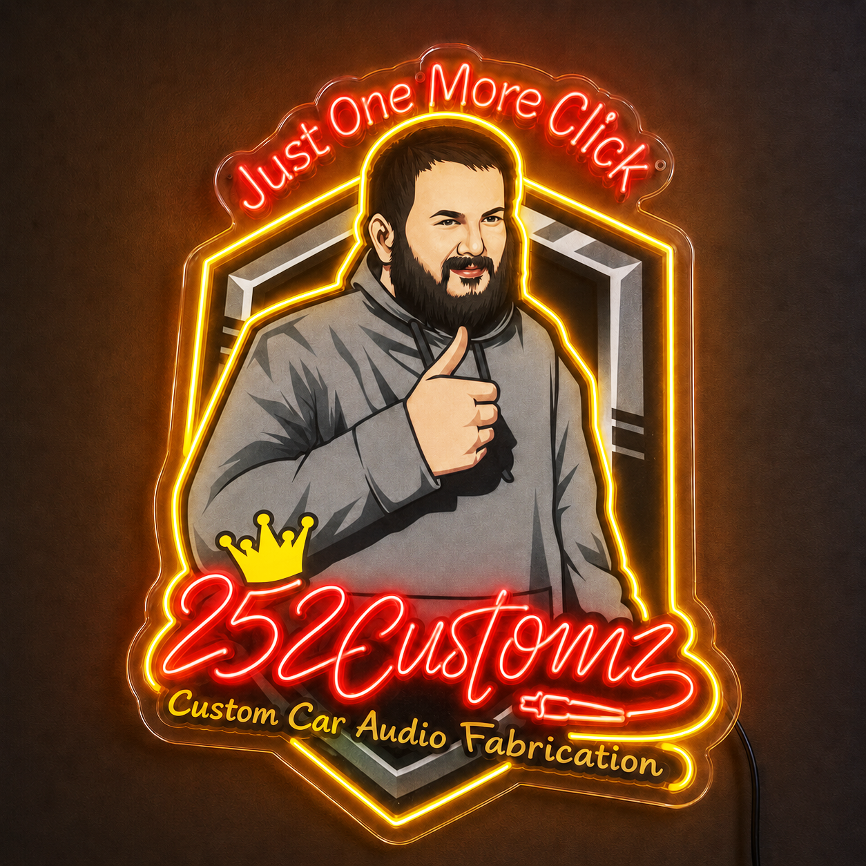 Just One More Click 252 Customs Custom LED Neon Sign