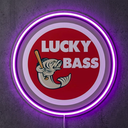 ShineNeon™ Lucky Bass Badge neon sign USB Power - LED neon sign view 7