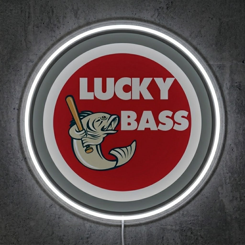 ShineNeon™ Lucky Bass Badge neon sign USB Power - LED neon sign view 8