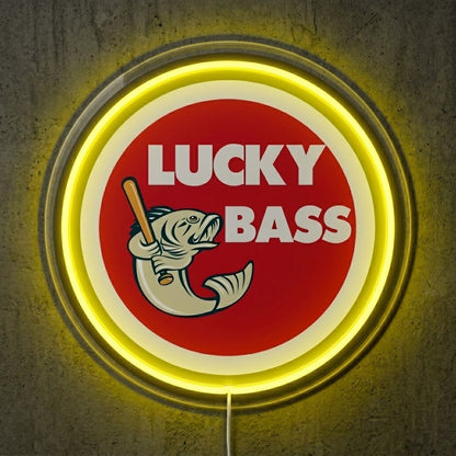 ShineNeon™ Lucky Bass Badge neon sign USB Power - LED neon sign view 5