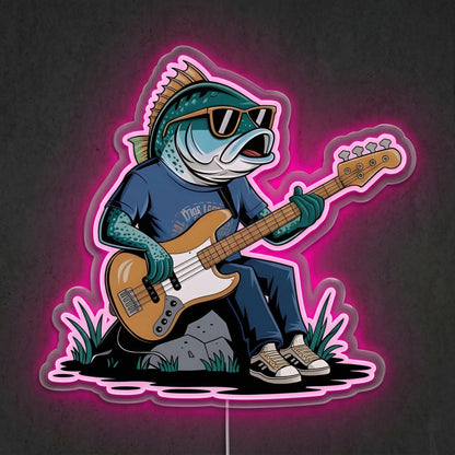 ShineNeon™ Guitar Fish Jam neon sign USB Power - LED neon sign view 7