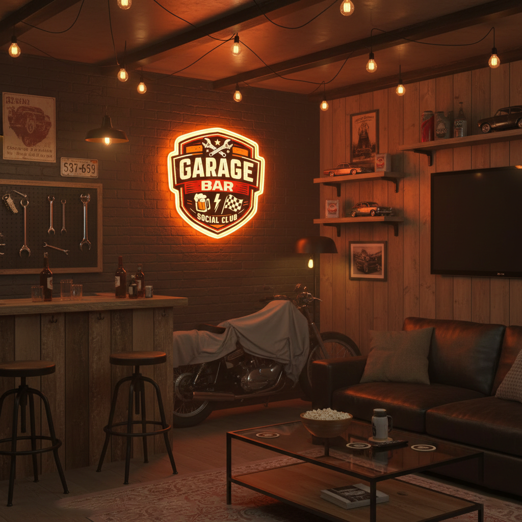 ShineNeon™ Garage Bar Neon Sign for Workshop & Man Cave USB Led Neon Sign