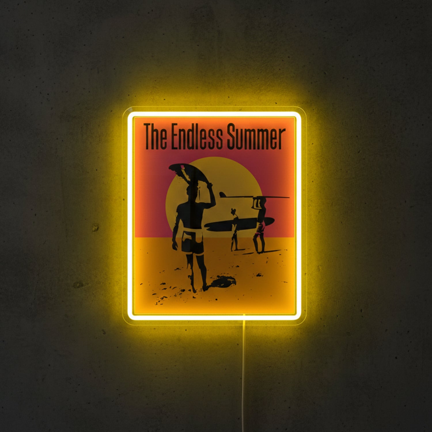 ShineNeon™ The Endless Summer LED Neon Sign - Retro Surf Beach Vibe Wall Decor (USB Powered)