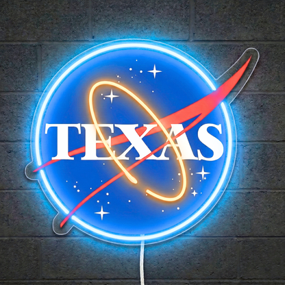ShineNeon™ Texas Space NASA Style LED Neon Sign Home Wall Art USB Powered