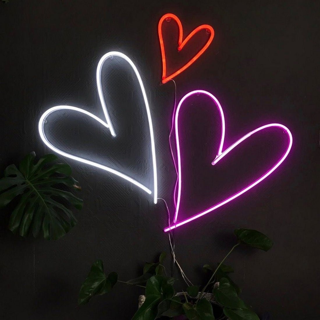 3 Multi Colored Hearts Led Sign Business Neon Sign - Shineneon