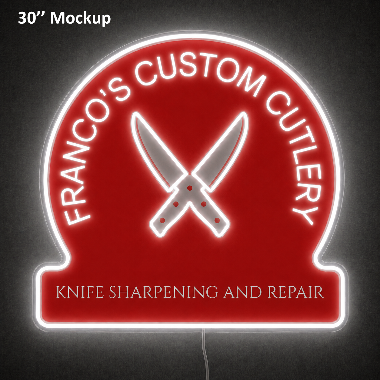 FRANCO'S CUSTOM CUTLERY Custom LED Neon Sign