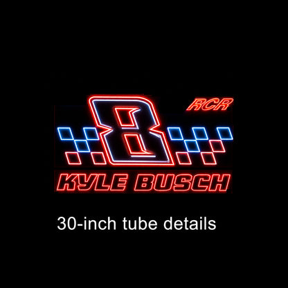 8 KYLE BUSCH NASCAR RCR Custom Led Neon Sign with 30-inch