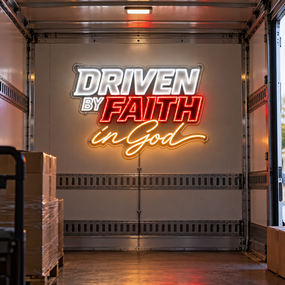 Driven By Faith In God Custom LED Neon Sign