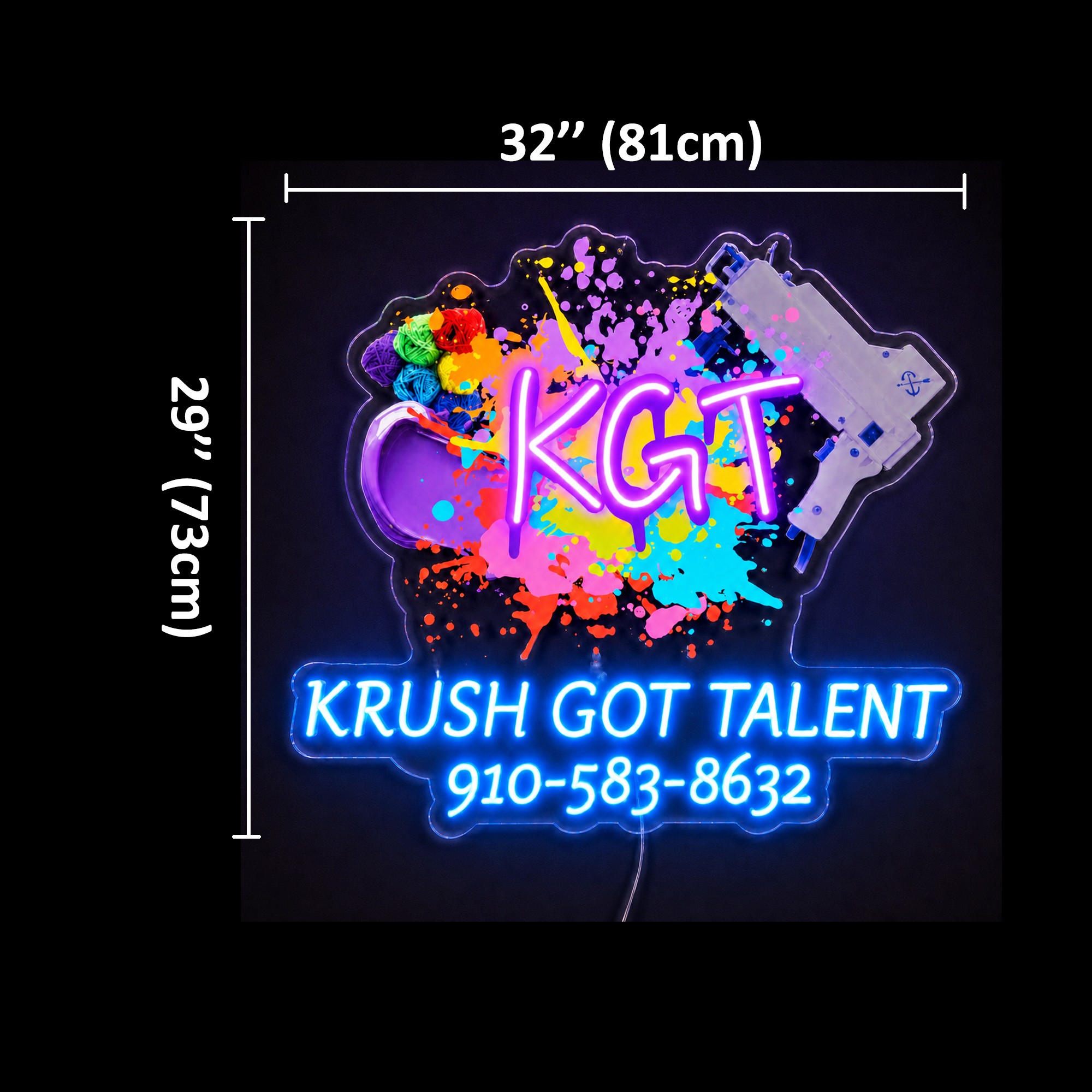 KRUSH GOT TALENT Custom LED Neon Sign