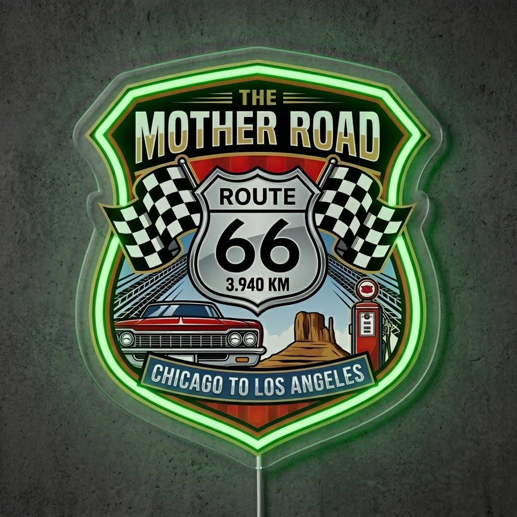 ShineNeon™ Mother Road Route 66 neon sign USB Power - LED neon sign view 9