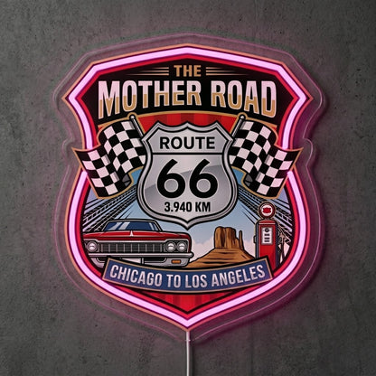 ShineNeon™ Mother Road Route 66 neon sign USB Power - LED neon sign view 6