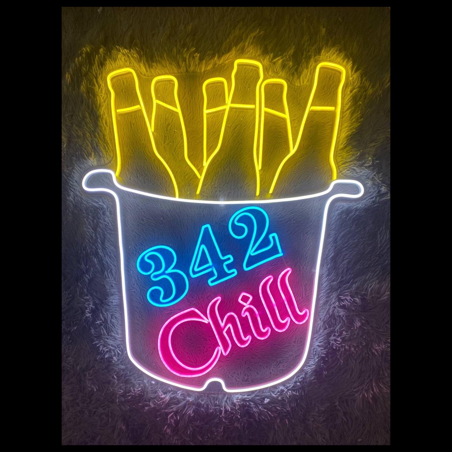 342 Beer Chill Multicolor Led Neon Sign For Bar Restaurant Decor | Shineneon