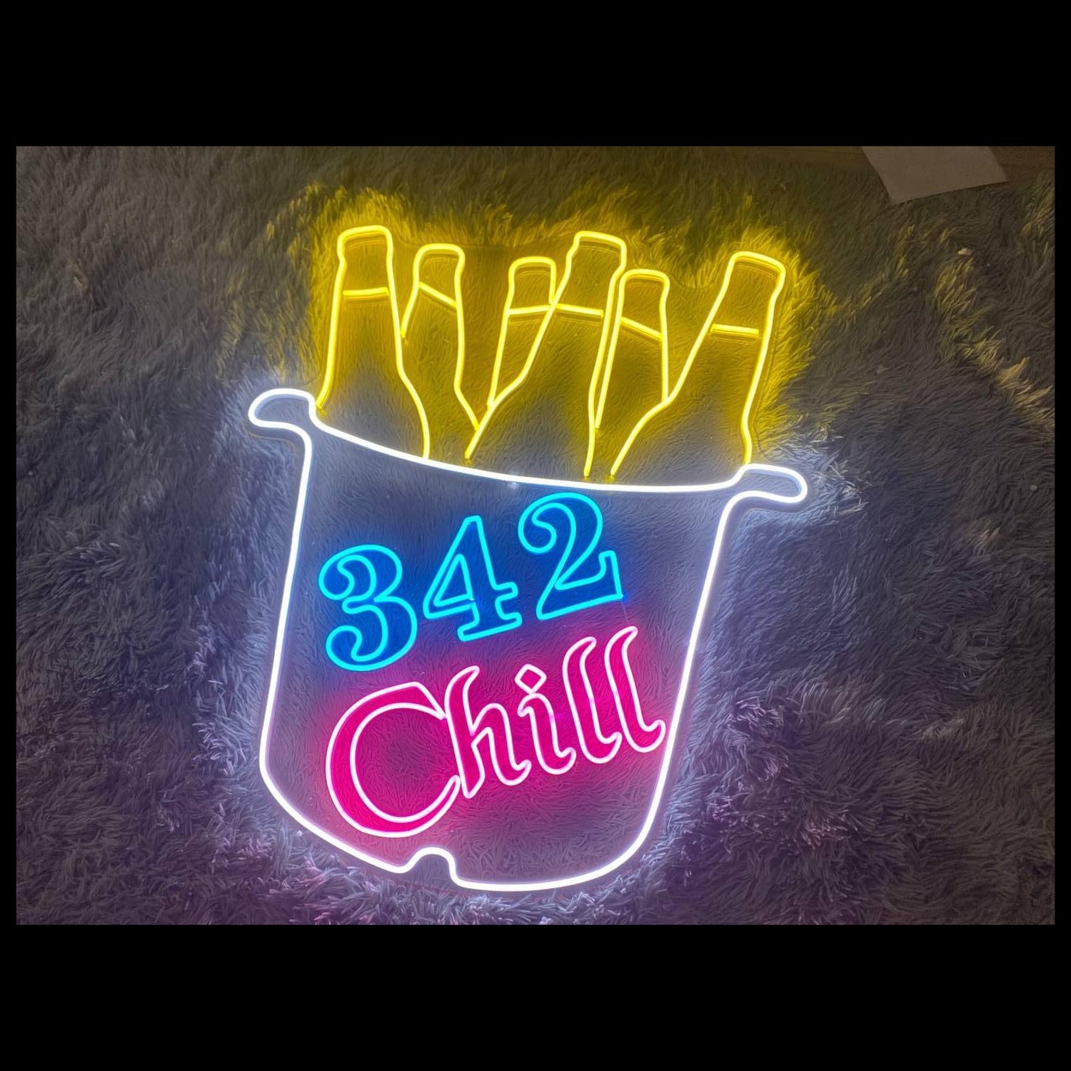 342 Beer Chill Multicolor Led Neon Sign For Bar Restaurant Decor | Shineneon