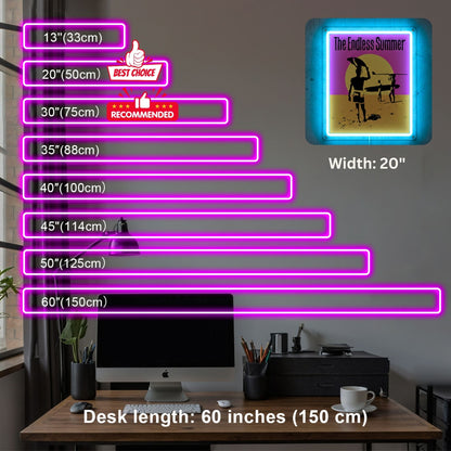 ShineNeon™ The Endless Summer LED Neon Sign - Retro Surf Beach Vibe Wall Decor (USB Powered)