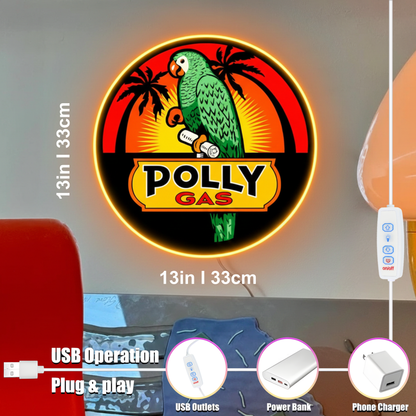 ShineNeon™ Sunset Parrot Glow | Retro Coastal Gas Station Neon Sign