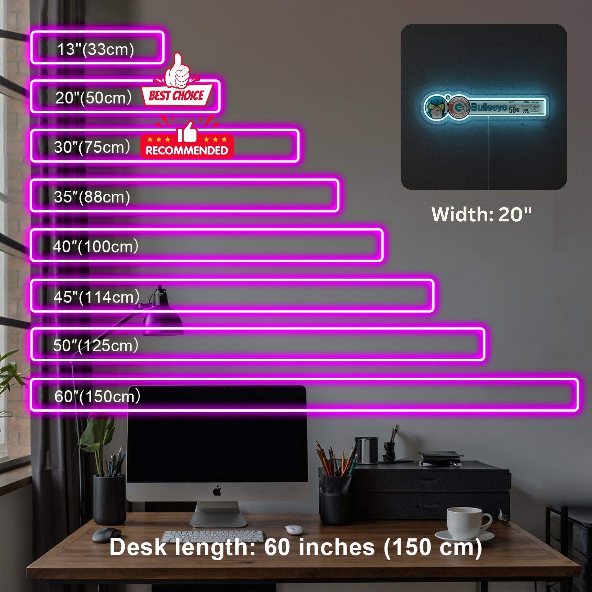 ShineNeon™ Retro Bullseye Comic Ledger LED Neon Sign - Superhero Wall Decor