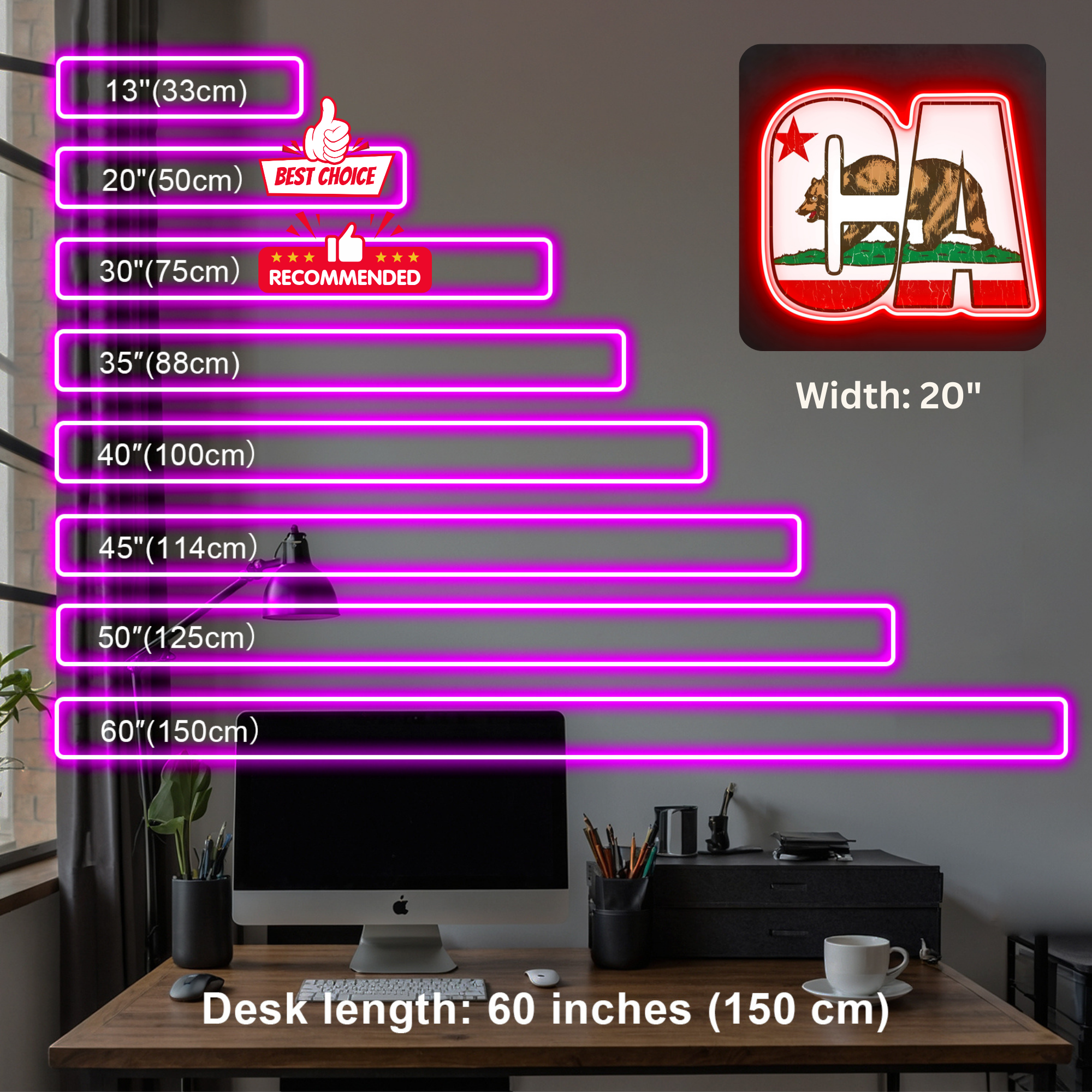 ShineNeon™ CA Bear LED Neon Sign - USB Power State Pride Wall Decor