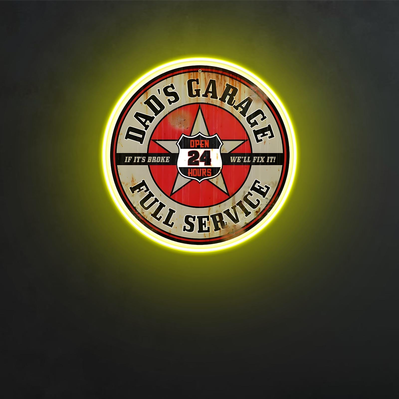 ShineNeon™ Retro Garage Neon Sign for Garage Workshop & Man Cave USB Led Neon Sign