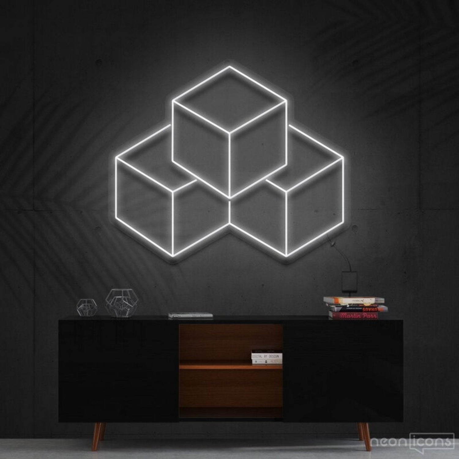 3d Cubes Led Neon Sign Fgeometric Art Lovers - Shineneon