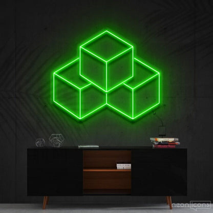 3d Cubes Led Neon Sign Fgeometric Art Lovers - Shineneon