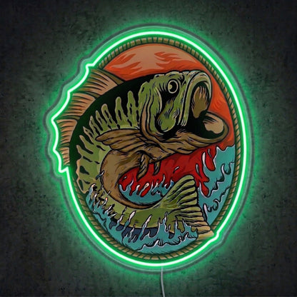 ShineNeon™ Largemouth Lake Badge neon sign USB Power - LED neon sign view 9