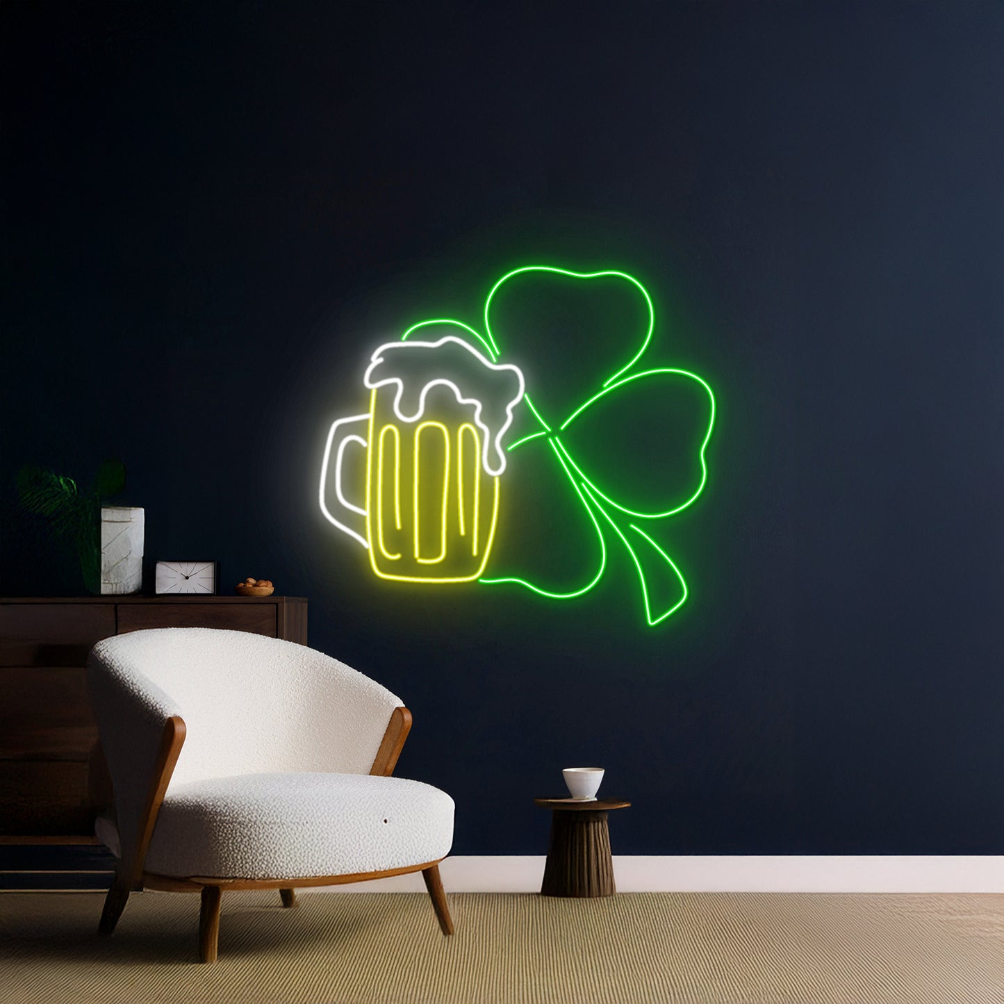 4 Leaf Clover Beer Neon Sign