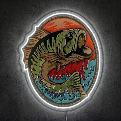 ShineNeon™ Largemouth Lake Badge neon sign USB Power - LED neon sign view 8