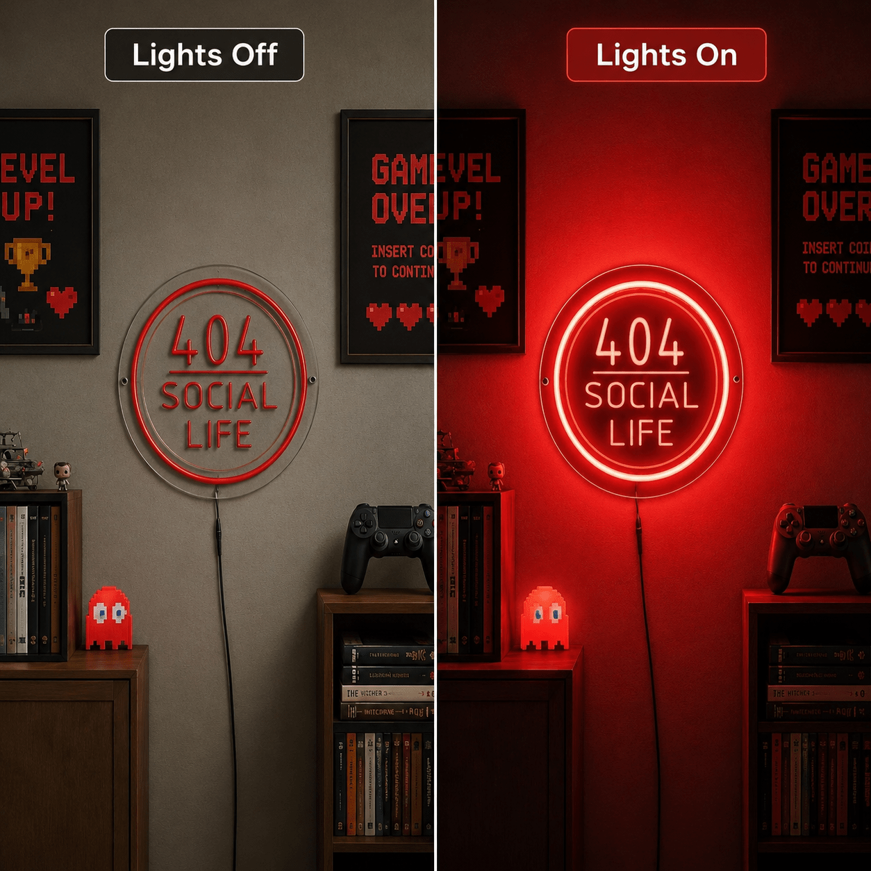 404 Social Life LED Neon Sign - Shineneon