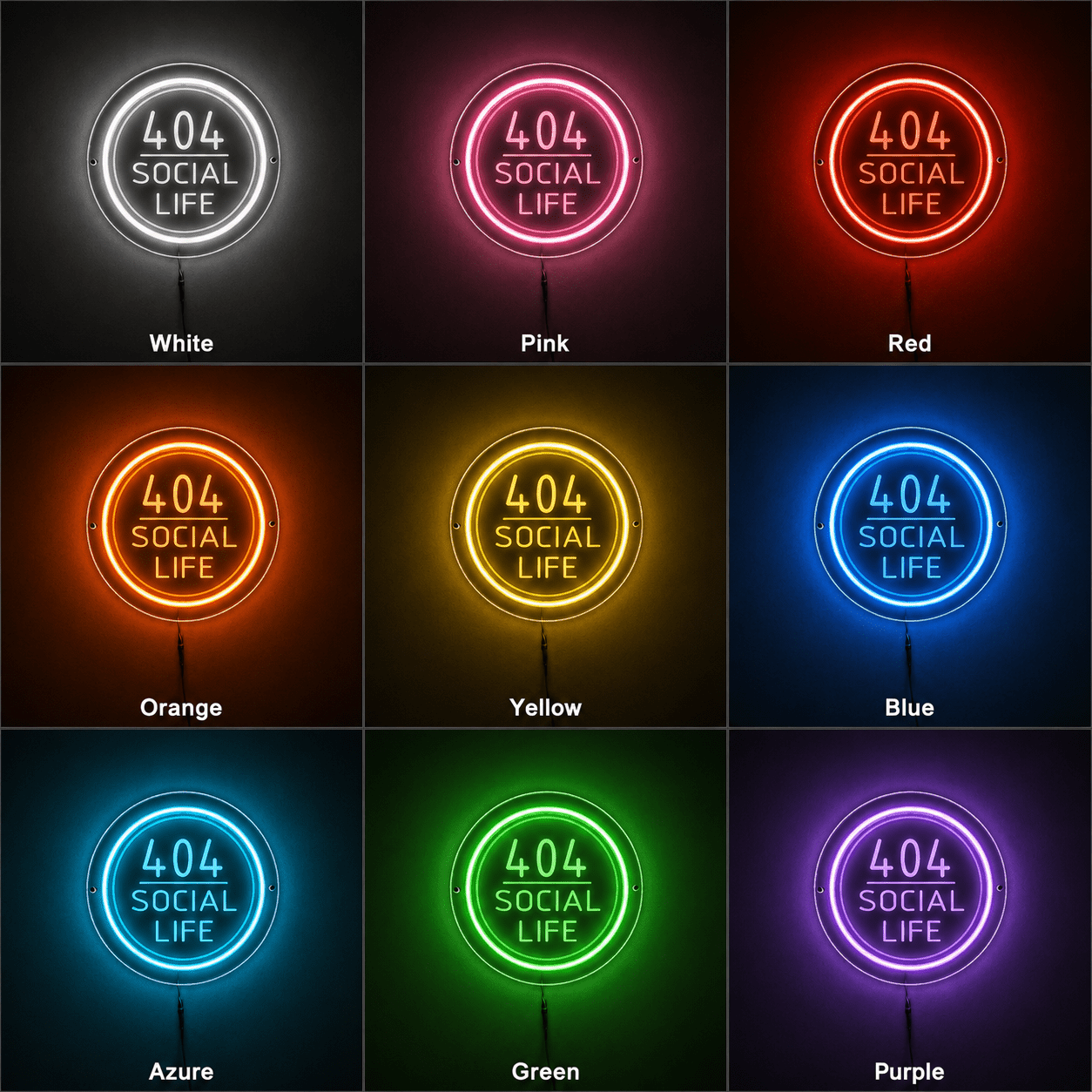 404 Social Life LED Neon Sign - Shineneon