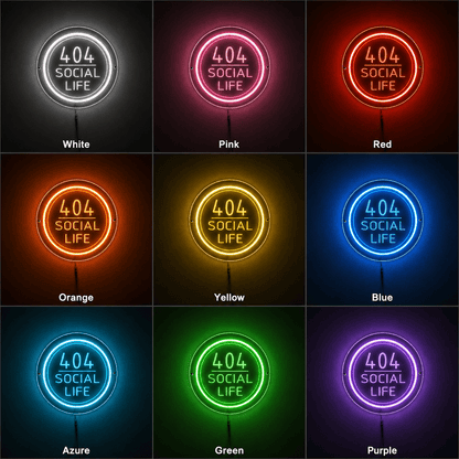 404 Social Life LED Neon Sign - Shineneon
