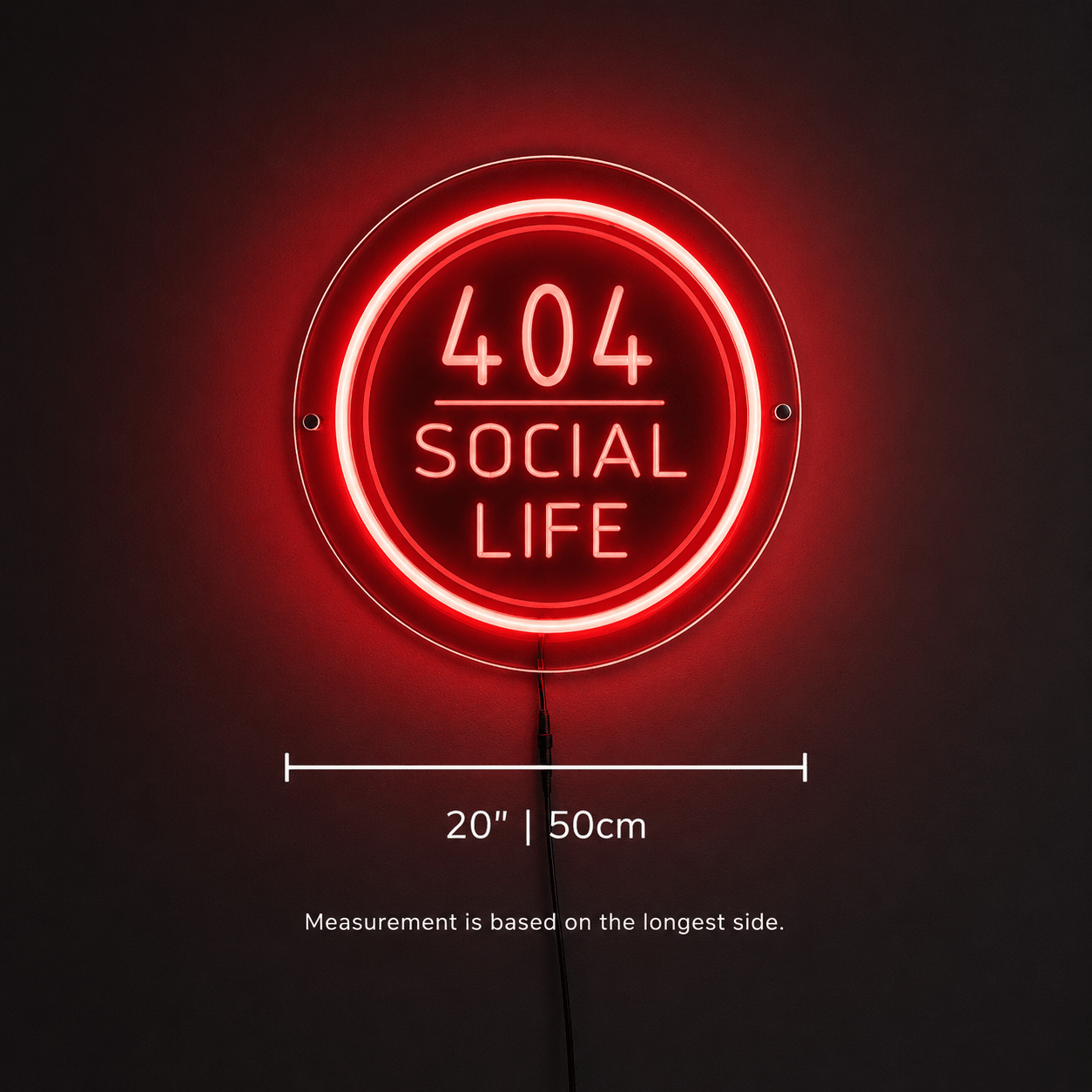 404 Social Life LED Neon Sign - Shineneon