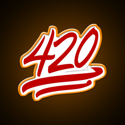 420 Emoji Hemp Inspired Green Leaf Led Neon Sign Rgb Color - LED neon sign view 6