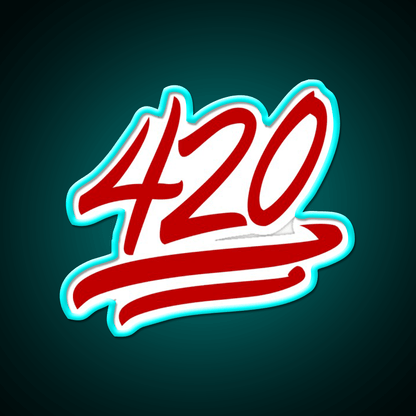 420 Emoji Hemp Inspired Green Leaf Led Neon Sign Rgb Color - Shineneon