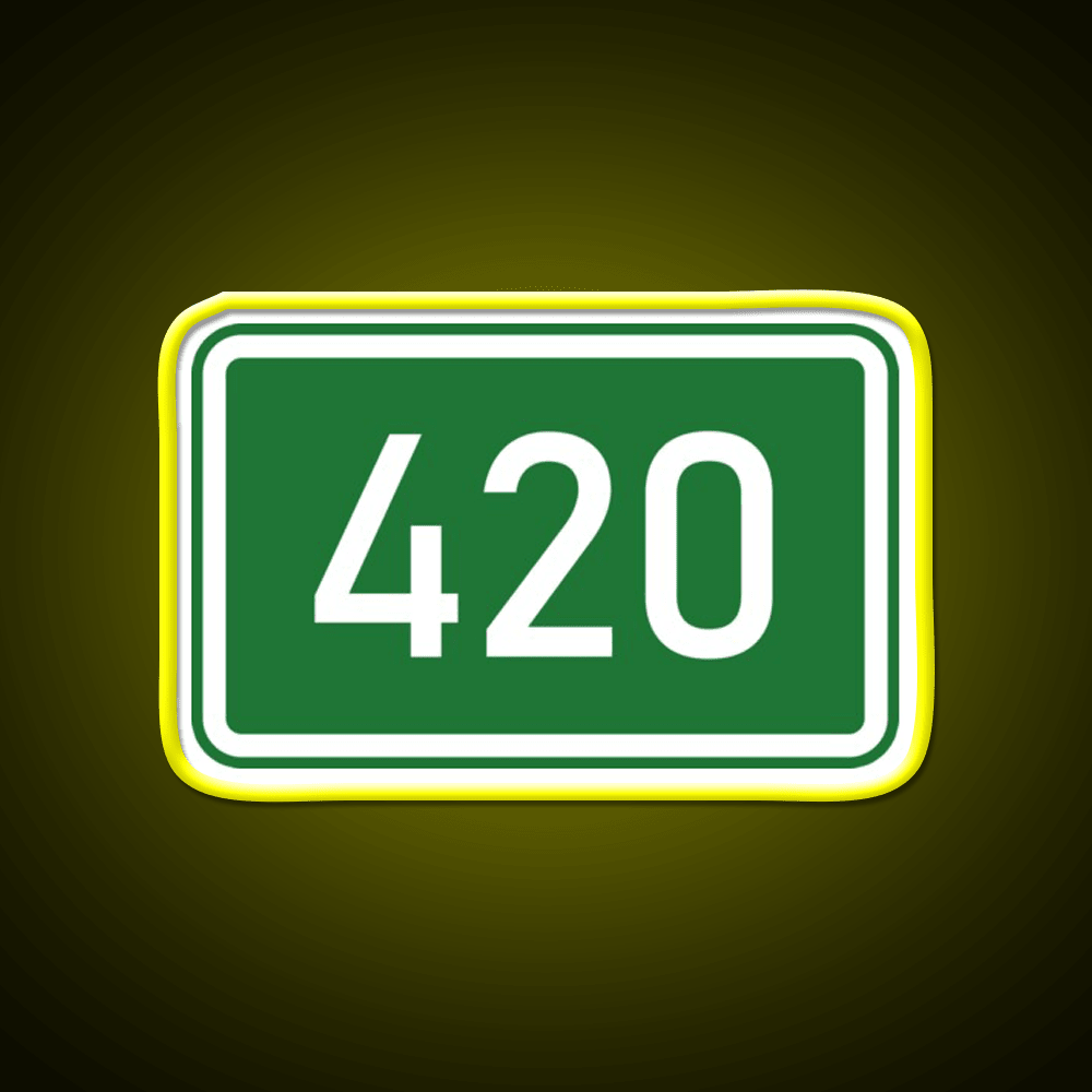 420 Mile Marker A Hemp Inspired Green Leaf Led Neon Sign Rgb Color - Shineneon