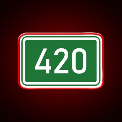 420 Mile Marker A Hemp Inspired Green Leaf Led Neon Sign Rgb Color - Shineneon