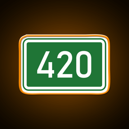 420 Mile Marker A Hemp Inspired Green Leaf Led Neon Sign Rgb Color - Shineneon