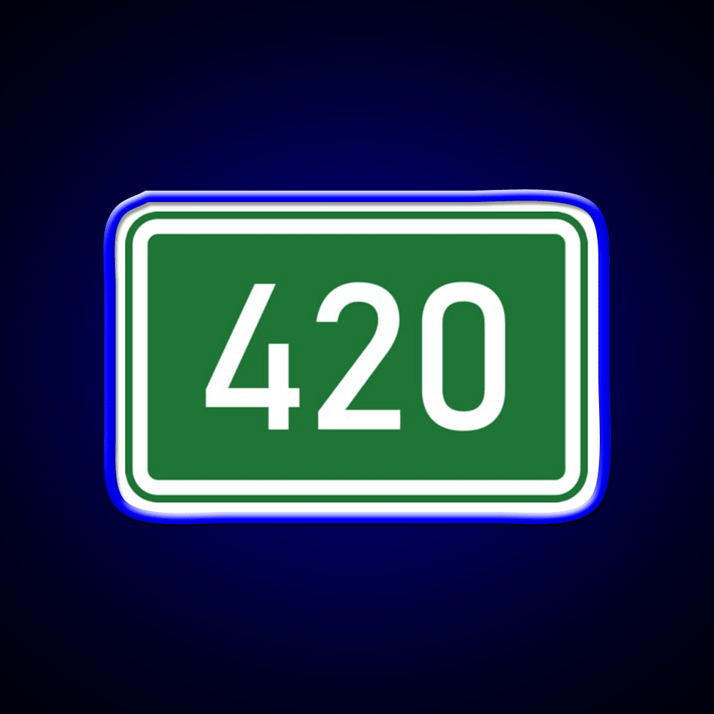 420 Mile Marker A Hemp Inspired Green Leaf Led Neon Sign Rgb Color - Shineneon