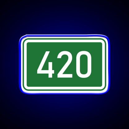 420 Mile Marker A Hemp Inspired Green Leaf Led Neon Sign Rgb Color - Shineneon