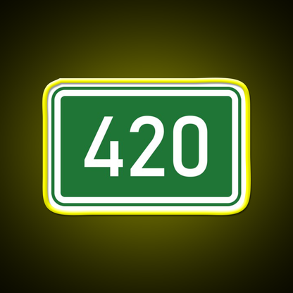 420 Mile Marker A Hemp Inspired Green Leaf Led Neon Sign Rgb Color - LED neon sign view 7