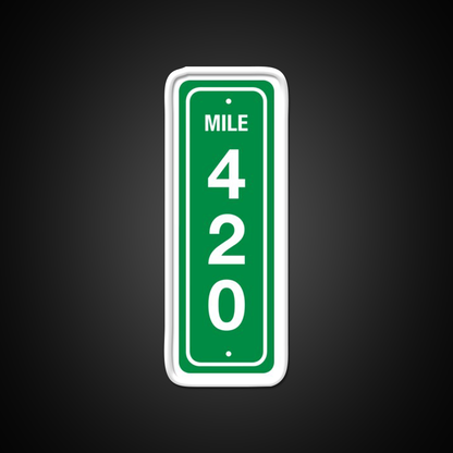420 Mile Marker B Hemp Inspired Green Leaf Led Neon Sign Rgb Color - LED neon sign view 11