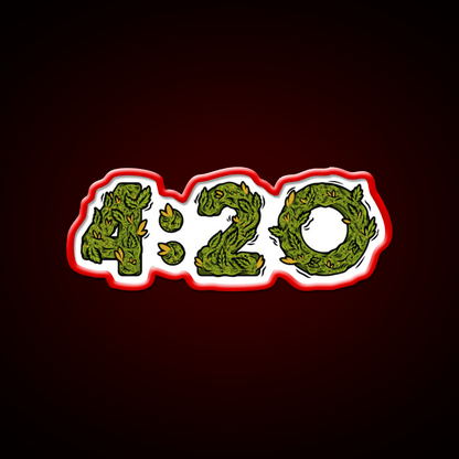 420 Weed Illustration Hemp Inspired Green Leaf Led Neon Sign Rgb Color - Shineneon