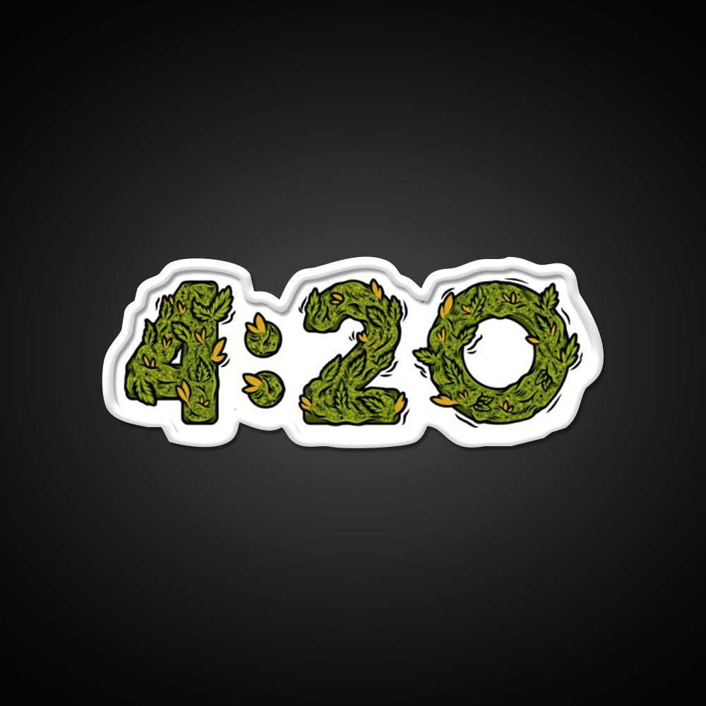 420 Weed Illustration Hemp Inspired Green Leaf Led Neon Sign Rgb Color - Shineneon