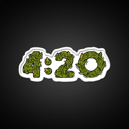 420 Weed Illustration Hemp Inspired Green Leaf Led Neon Sign Rgb Color - Shineneon