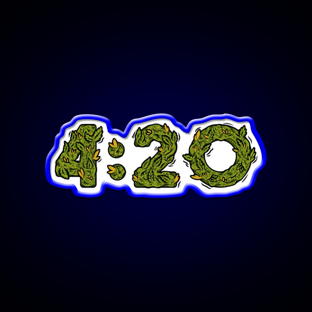 420 Weed Illustration Hemp Inspired Green Leaf Led Neon Sign Rgb Color - Shineneon