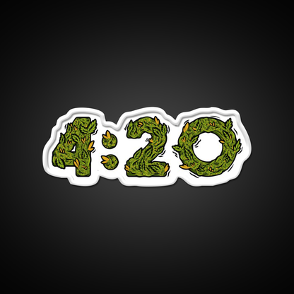 420 Weed Illustration Hemp Inspired Green Leaf Led Neon Sign Rgb Color - LED neon sign view 11