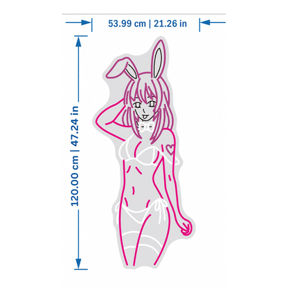 Bunny Girl Custom LED Neon Sign Picture Color