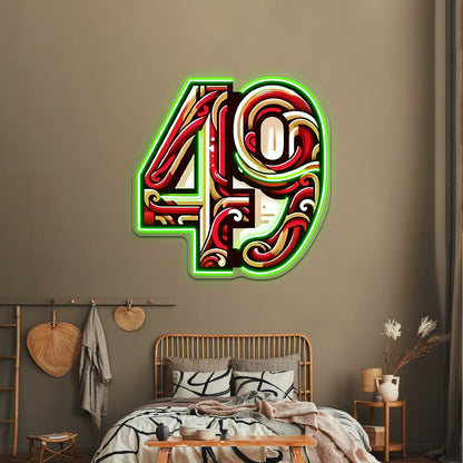 49ers Abstract Art Wall Artwork Neon Signs