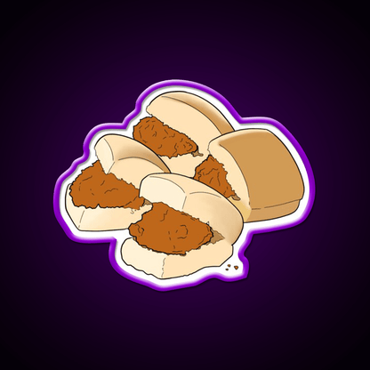 4Ct Chicken Minis Snack Food Led Neon Sign Rgb Color - Shineneon