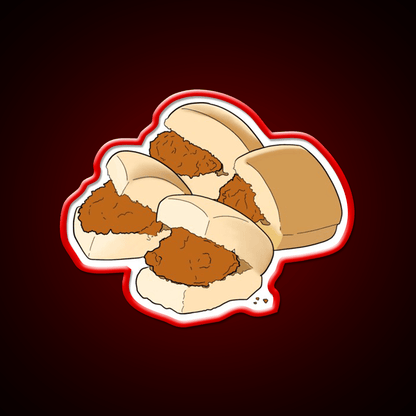 4Ct Chicken Minis Snack Food Led Neon Sign Rgb Color - Shineneon
