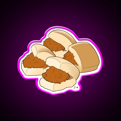 4Ct Chicken Minis Snack Food Led Neon Sign Rgb Color - Shineneon